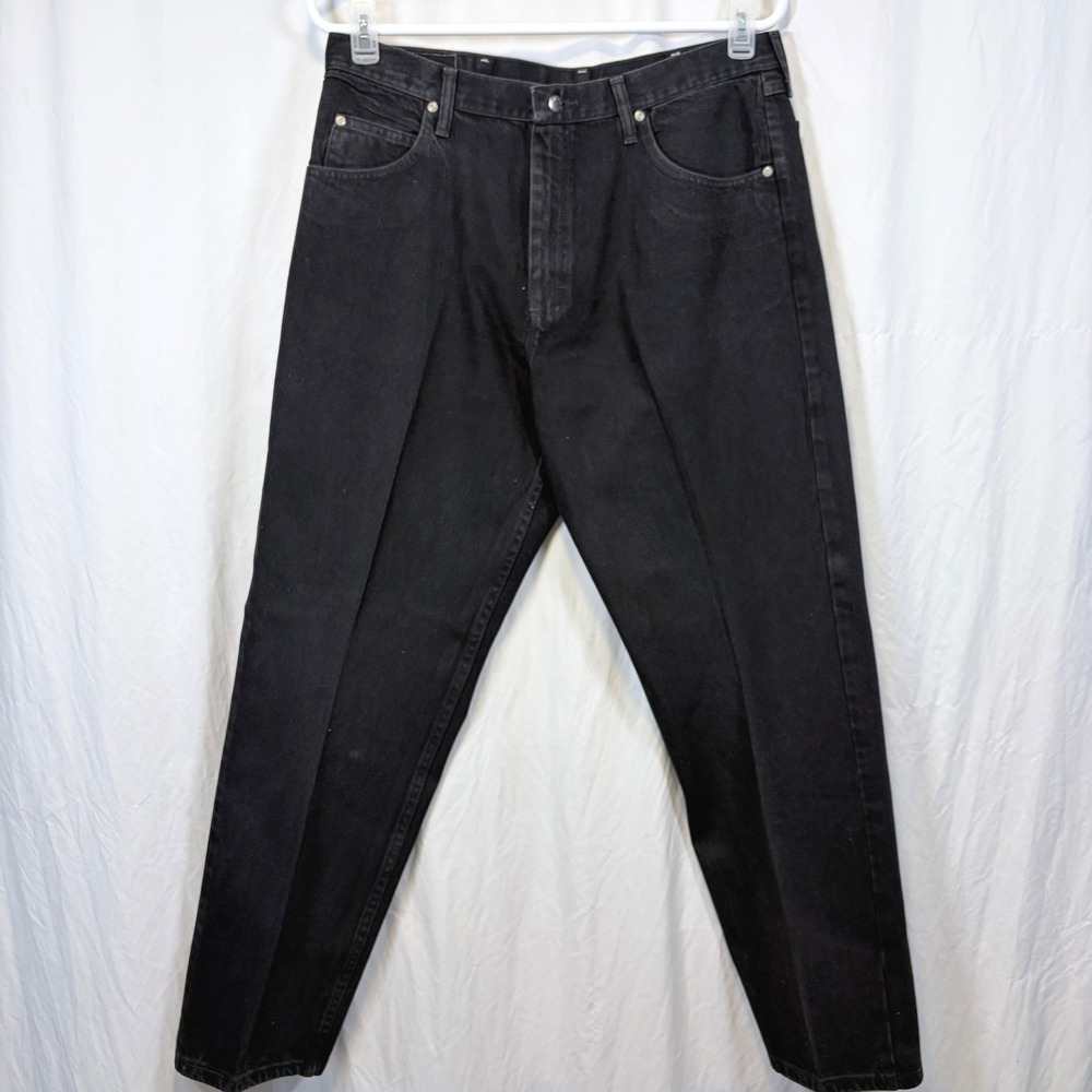 Wrangler Jeans Authentic Straight Leg Black Denim 5-Pocket 38 X 32